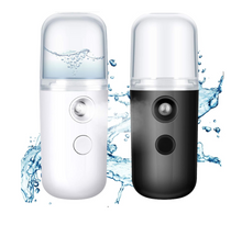 Load image into Gallery viewer, 2 Pack Nano Facial Mister Spray Bottle Handheld Humidifier Portable Face Mister for Eyelash Extensions USB Rechargeable 1 oz Mini Skin Care Machine