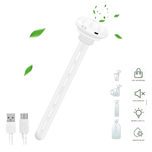 USB Cool Mist Humidifier-Portable Mini Air Humidifier for Bedroom Desk Car Travel Office Baby With Adjustable Length