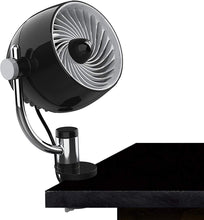 Load image into Gallery viewer, Clip Personal Air Circulator Fan with Multi-Surface Clip, Quiet Portable Fan for Office or Bedroom, 3 Speeds, Black