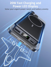 Load image into Gallery viewer, Portable Charger, 10000mAh Power Bank, 5 in 1 Portable Charger with Built in Cable