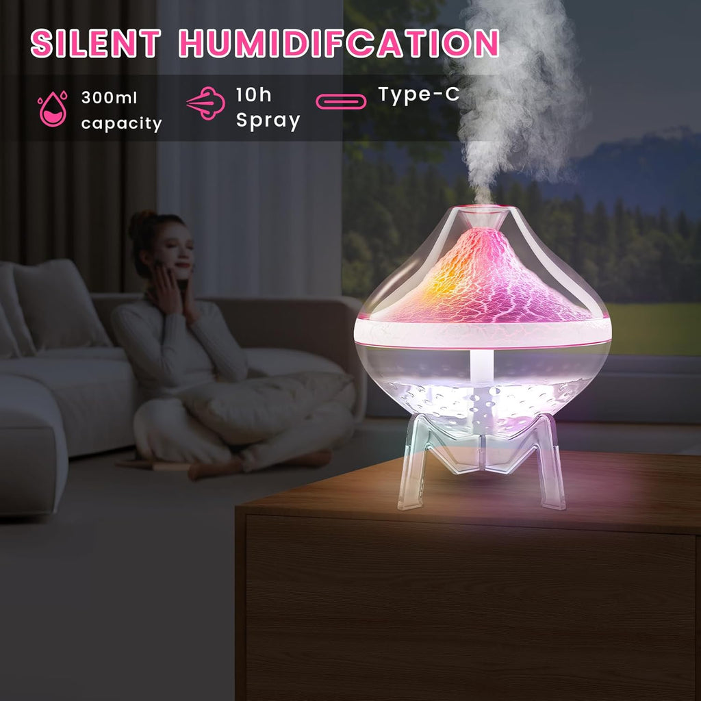 Small Humidifiers for Bedroom Cool Mist Ultrasonic,Baby Humidifier with Humidity Sensor Auto Shut Off LED Colorful Gradient Light Mini Humidifier For Plants