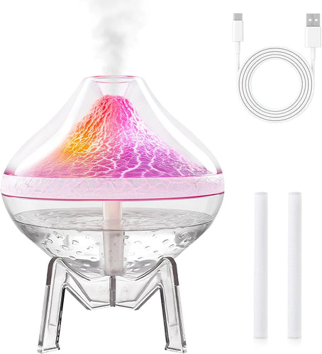 Small Humidifiers for Bedroom Cool Mist Ultrasonic,Baby Humidifier with Humidity Sensor Auto Shut Off LED Colorful Gradient Light Mini Humidifier For Plants