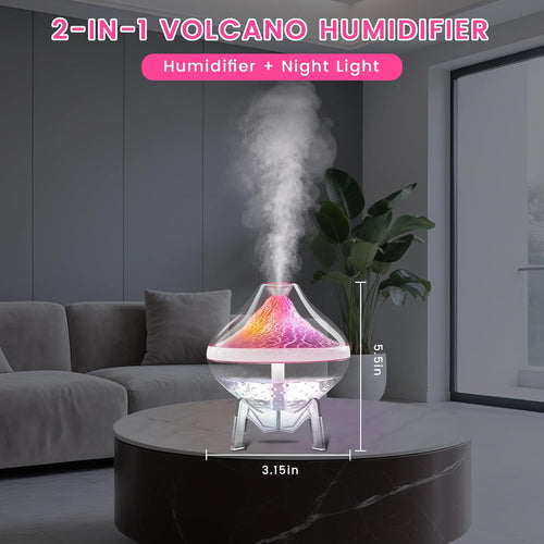 Small Humidifiers for Bedroom Cool Mist Ultrasonic,Baby Humidifier with Humidity Sensor Auto Shut Off LED Colorful Gradient Light Mini Humidifier For Plants
