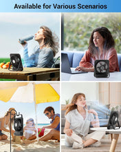 Load image into Gallery viewer, Small Desk Fan Personal Fans: 5000mah 25 Hours Battery Office Quiet Mini Desktop Fan Portable Rechargeable Travel Essentials